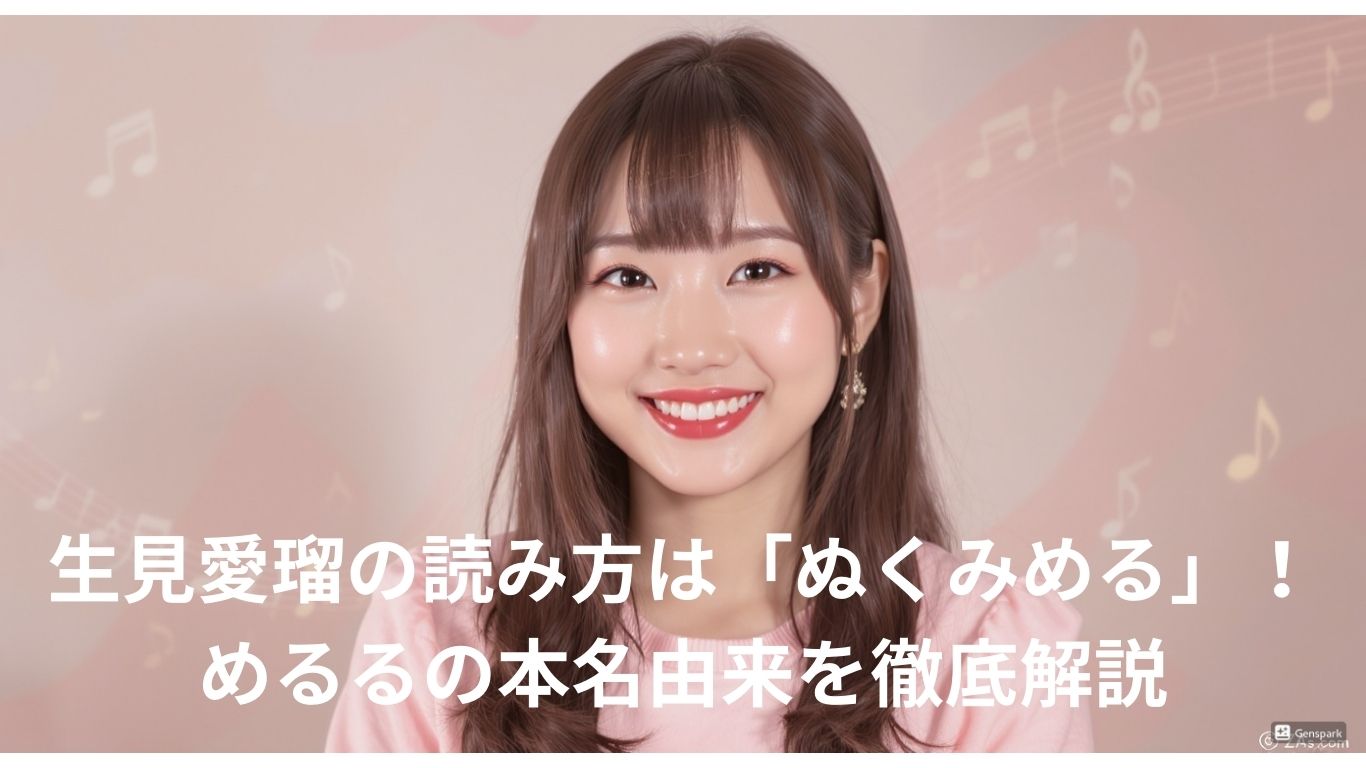 生見愛瑠の読み方は「ぬくみめる」