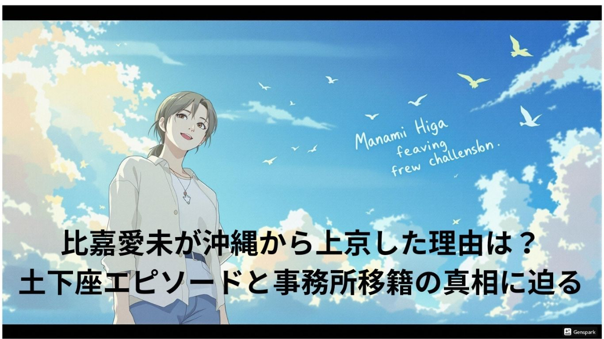 比嘉愛未が沖縄から上京した理由は？土下座エピソードと事務所移籍の真相に迫る
