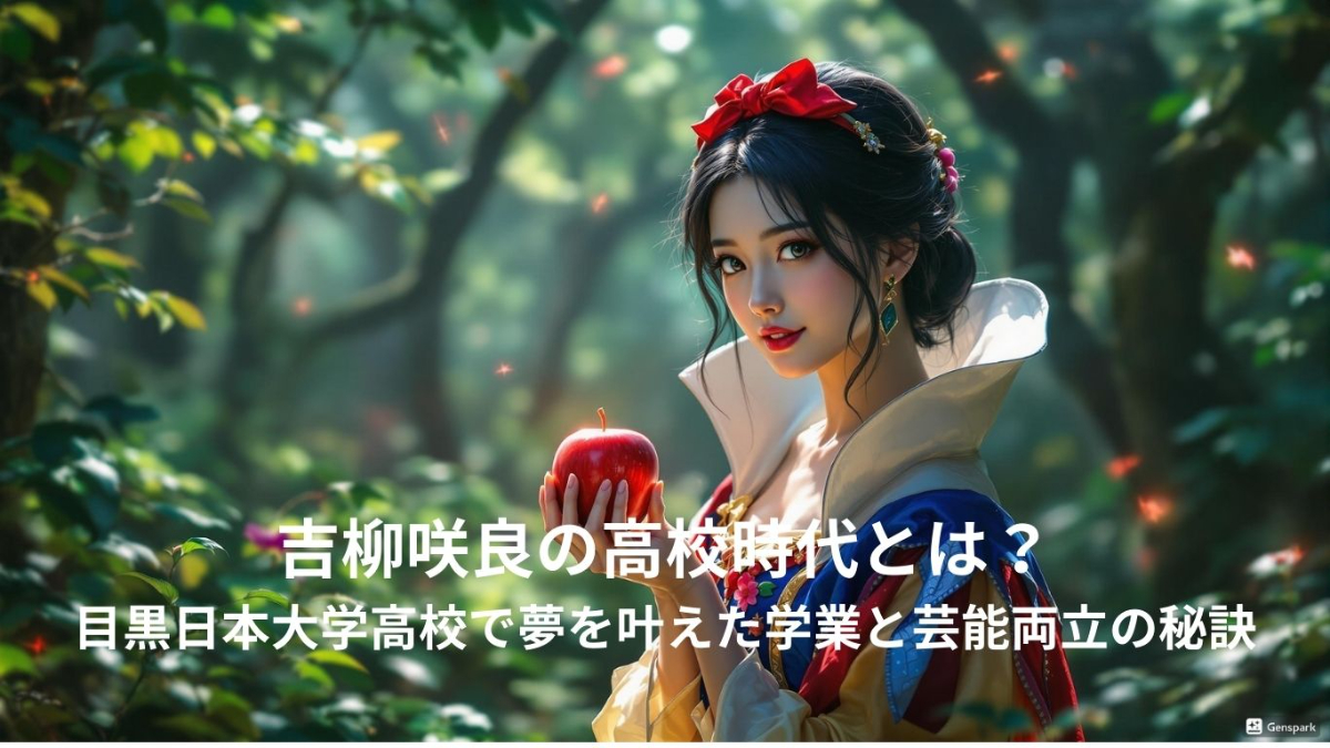 吉柳咲良の高校時代とは？目黒日本大学高校で夢を叶えた学業と芸能両立の秘訣