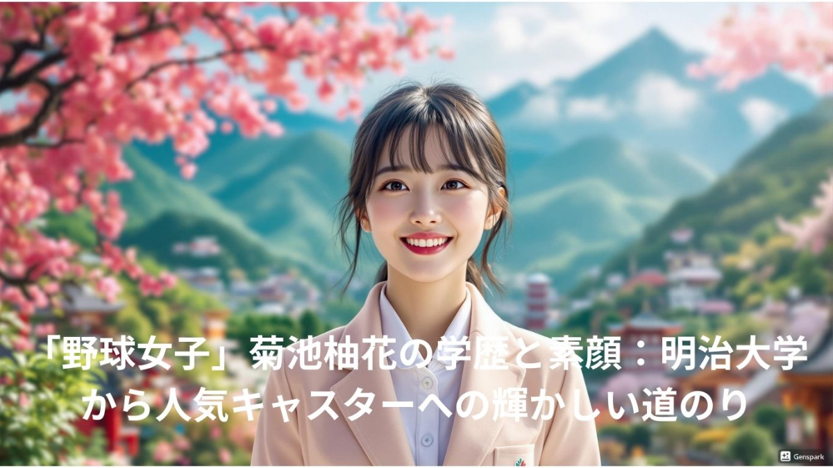 「野球女子」菊池柚花の学歴と素顔：明治大学から人気キャスターへの輝かしい道のり