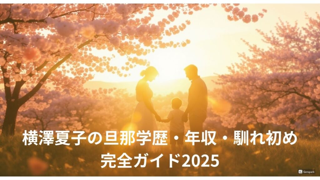 横澤夏子の旦那学歴