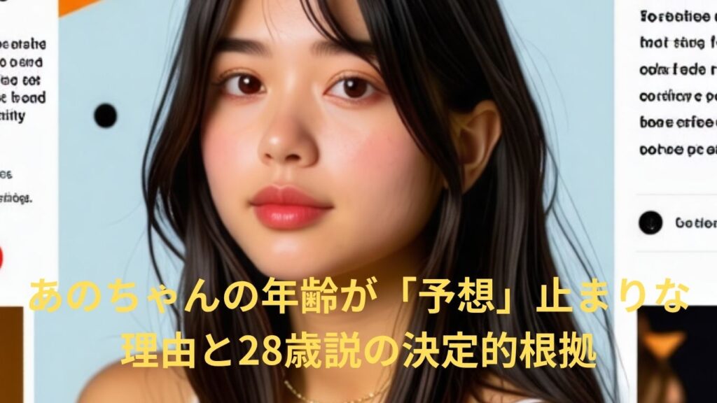 「あのちゃんって何歳なんだろう」