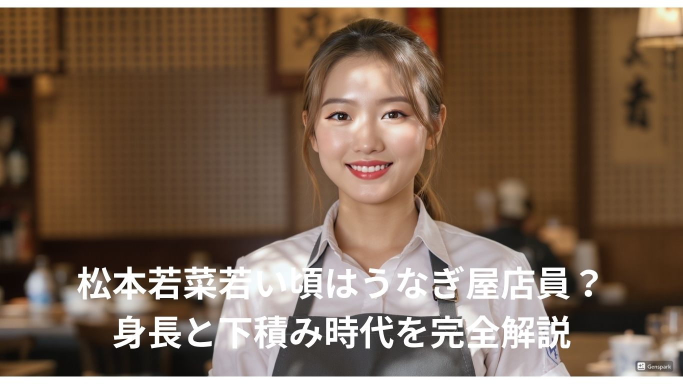 松本若菜若い頃はうなぎ屋店員