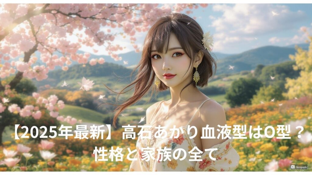 高石あかり血液型はO型？