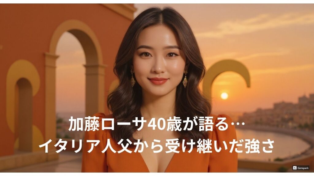 加藤ローサ40歳が語る…イタリア人父