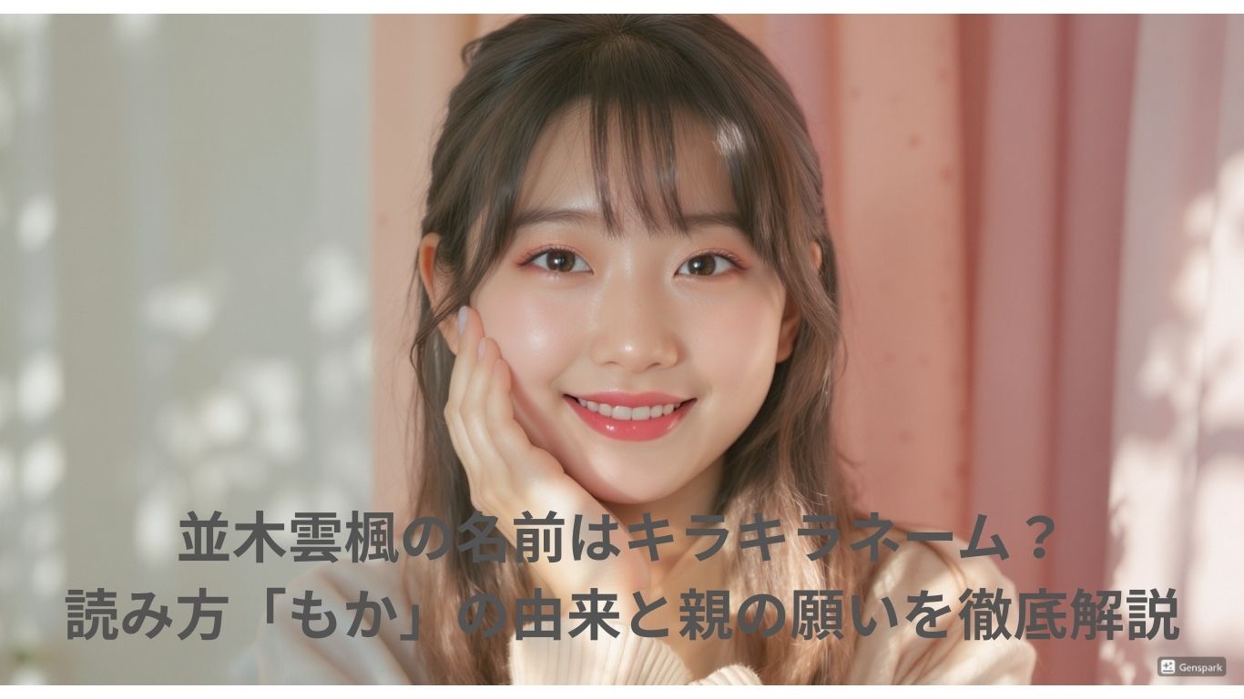 並木雲楓の名前はキラキラネーム?