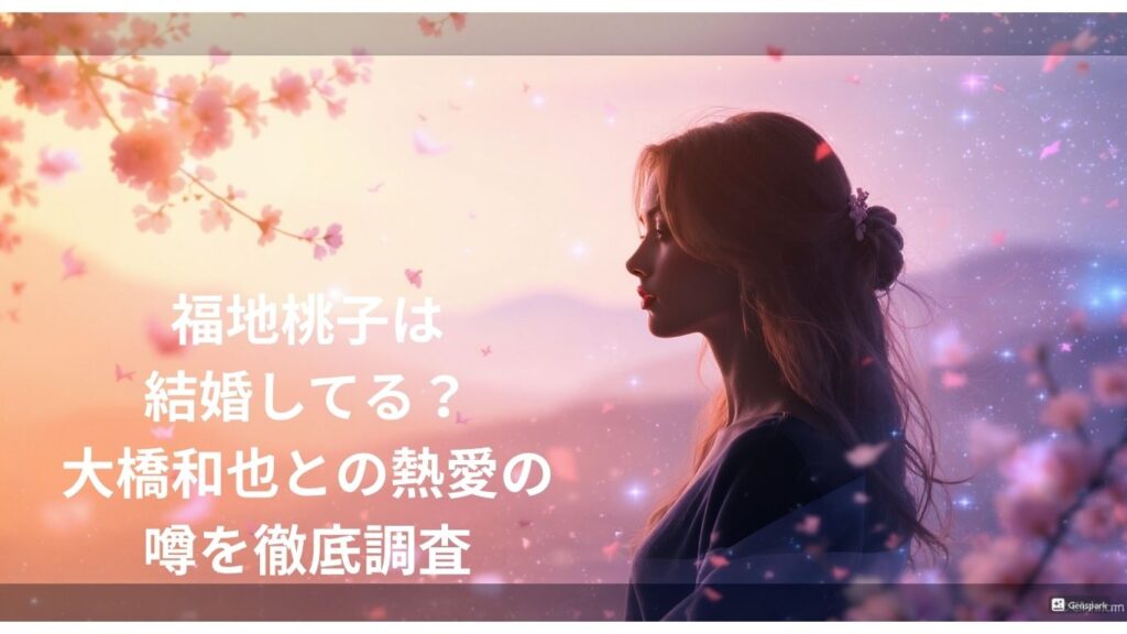 福地桃子は結婚してる？