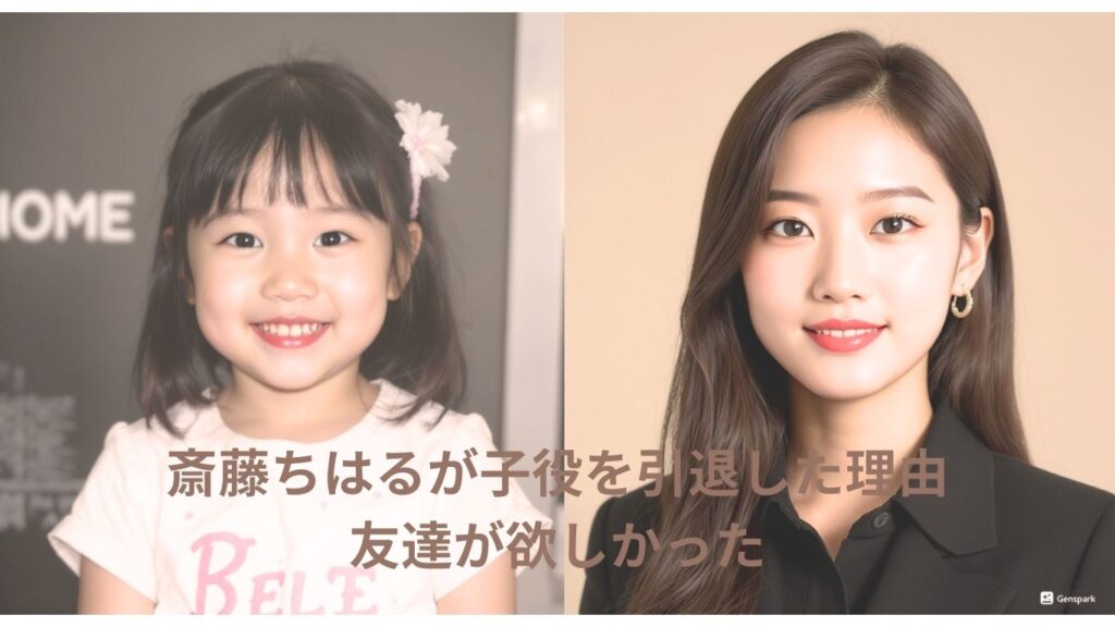 斎藤ちはるが子役を引退した理由