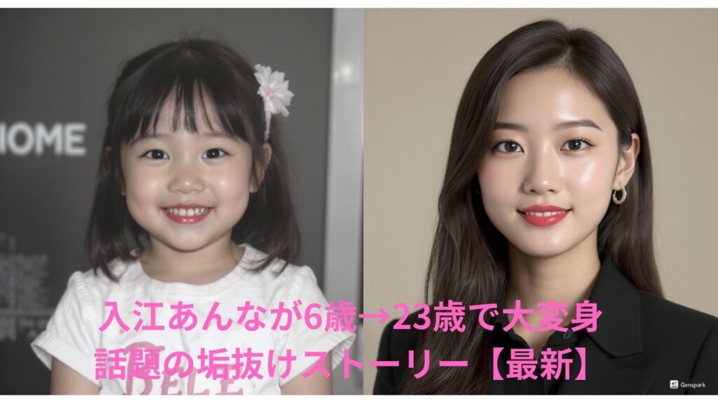 入江あんなが6歳→23歳で大変身
