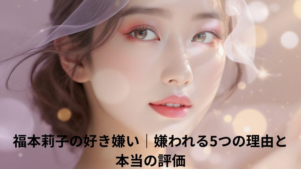 福本莉子の好き嫌い｜嫌われる5つの理由