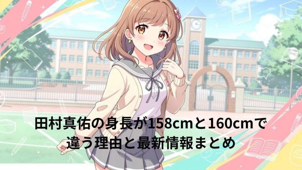 田村真佑の身長が158cmと160cmで違う理由