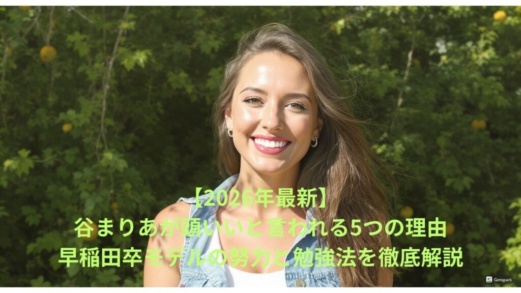 谷まりあが頭いいと言われる5つの理由
