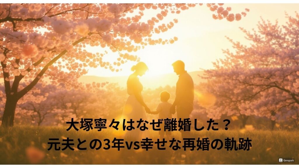 大塚寧々の元夫は誰？