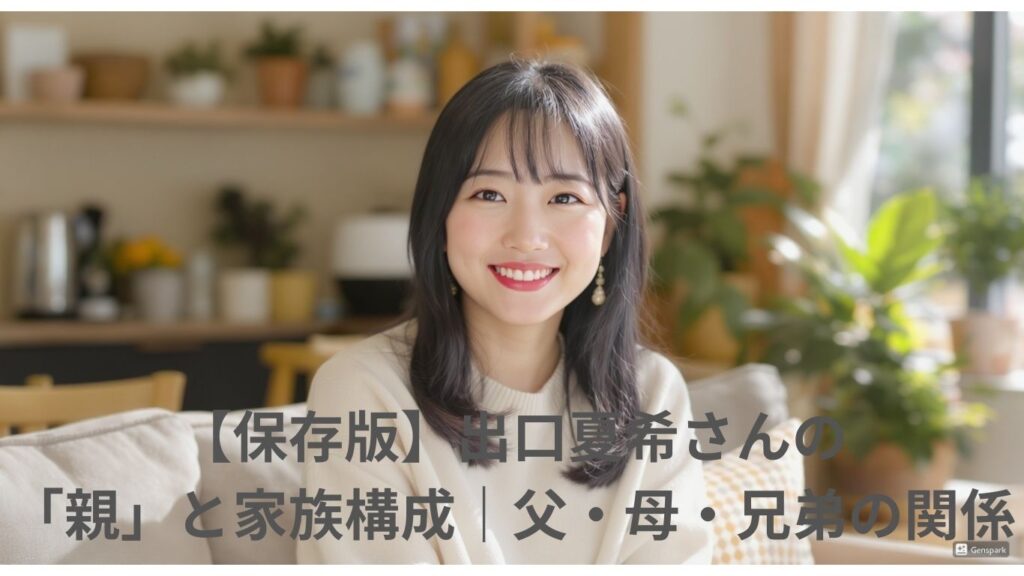 出口夏希さんの「親」と家族構成
