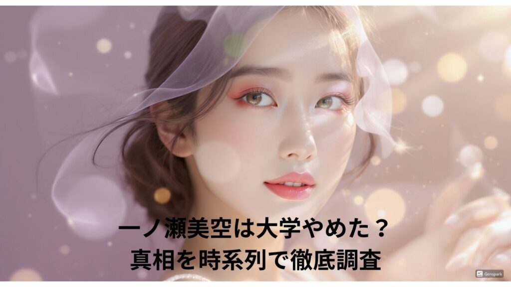 一ノ瀬美空は大学やめた？