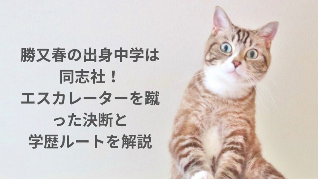 勝又春の出身中学は同志社