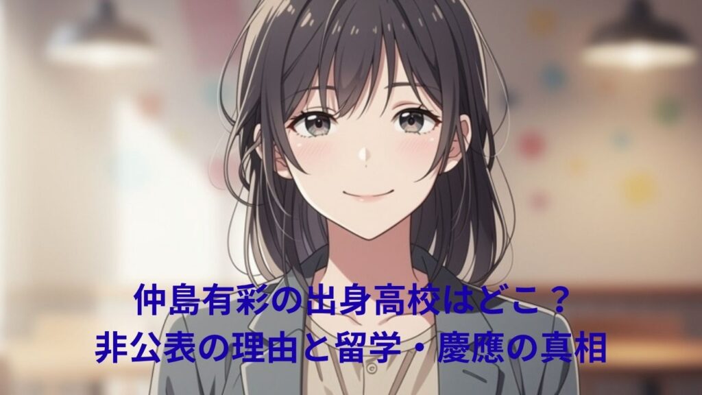 仲島有彩の出身高校はどこ？